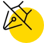 PLUMA CIRCULO AMARILLO