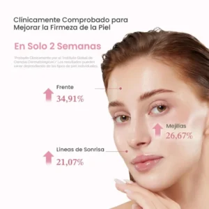 Diseño visual para producto cosmético con resultados clínicamente comprobados